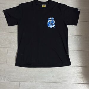 Black Tee with Blue Graphic